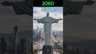 A Jornada de 8000 Anos do Cristo Redentor  RJ ia ai evolução [upl. by Atsirhcal]