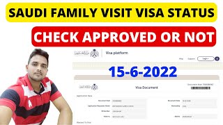 How to check saudi family visit visa status online  family visit visa status 2022  Saudi arabia [upl. by Richella]