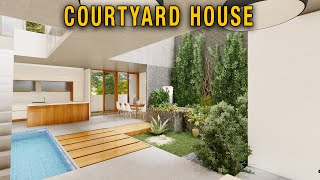 Indoor courtyard house 26’ X 45’  1170Sqft  Design idea  CH01 [upl. by Remas]