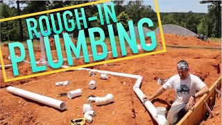 DIY RoughIn Plumbing for Slab Foundation  Couple installs plumbing for house build in country [upl. by Steele]