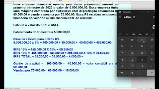 Cálculo prático do IRPJ e CSLL no Lucro Presumido  Empresa comercial [upl. by Lev]