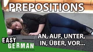 Easy German Grammar  Prepositions in an auf unter über vor [upl. by Cardie]