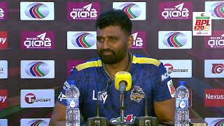 Postmatch media conference  Thisara Perera Captain Dhaka Capitals [upl. by Peper]