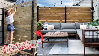 DIY DECK MAKEOVER  EASY PRIVACY WALL [upl. by Etnovahs784]