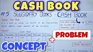 Cash Book  Concept amp Problem  Class 11  By Saheb Academy [upl. by Tirzah726]