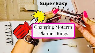 HOW TO EASILY CHANGE RINGS IN MOTERM PLANNERS [upl. by Atsirak]