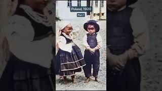 Polish Children posing in front of camera Poland 1920 [upl. by Mathre]