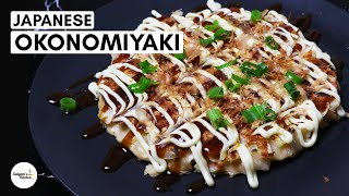 Okonomiyaki  Okonomiyaki Osaka Style  Japanese Pancakes  How to make Okonomiyaki at home [upl. by Nnayllas]