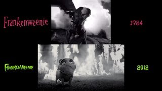 Frankenweenie 19842012 sidebyside comparison [upl. by Daahsar]