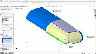 SOLIDWORKS Surfacing  Boundary Surfacing Equal Curvature [upl. by Atteloj]