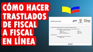 TRASLADOS de FISCAL a FISCAL en LÍNEA  MINISTERIO de EDUCACIÓN ECUADOR 2025 [upl. by Juline]