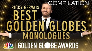 Golden Globes Ricky Gervais Best Monologues [upl. by Myranda867]