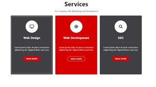 Responsive Services Section Using Only Html amp Css [upl. by Yssim]