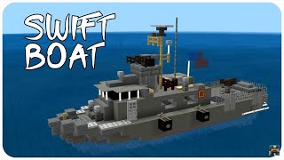 How to Build a Swift Boat in Minecraft Patrol Craft Fast Minecraft Swift Boat Tutorial [upl. by Ammadas]