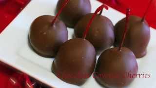 Homemade Chocolate Covered Cherries  Valentines Day [upl. by Isak]