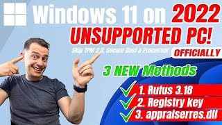 3 Methods How to Install Windows 11 on Unsupported PC 2022 Official [upl. by Lednik]