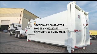 STATIONARY COMPACTOR  MODEL  MWC20SC  CAPACITY  20 CUBIC METER [upl. by Hanzelin]