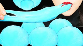 ASMR BLUE DESSERT EXTREMELY STRETCHY HOMEMADE MOCHI MOST SATISFYING EATING SOUNDS POPULAR MUKBANG [upl. by Dorina]