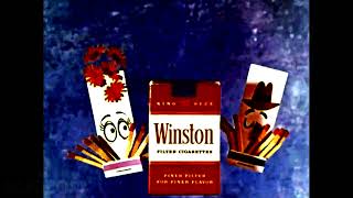 CLASSIC TV COMMERCIAL  1960s  WINSTON Cigarettes quotMatchbooksquot RESTORED in DYNASTEREO [upl. by Tsnre]