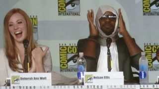 Nelsan Ellis Turning into Lafayette at SDCC 2013 [upl. by Rasaec]