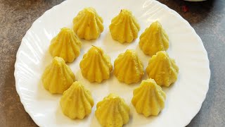 Only 2 Ingredients Modak Recipe  No Mawa No Milk Powder  Mawa Modak Recipe [upl. by Ledif]