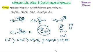 ORGANİK KİMYA NÜKLEOFİLİK SÜBSTİTÜSYON REAKSİYONLARI 1 [upl. by Lledal78]