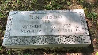 Gene Tierneys Gravesite Glenwood CemeteryHouston Texas  April 2 2019 [upl. by Usanis]