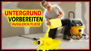 UNTERGRUND SELBER VORBEREITEN  Boden abschleifen amp grundieren  Home Build Solution [upl. by O'Connor]