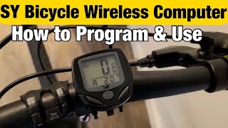 How to Program amp Use the SY Bicycle Wireless Computer Speedometer and Odometer [upl. by Latea]