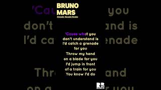 Bruno Mars  Grenade  Karaoke Version [upl. by Nnylyahs208]