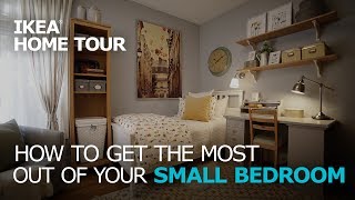 Small Bedroom Storage Solutions  IKEA Home Tour [upl. by Cadel]