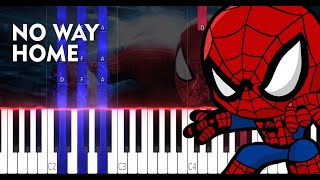 No Way Home  Theme Song Piano Tutorial FACIL  Notas Musicales Cover [upl. by Anna-Diana]