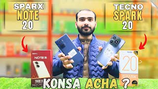 Sparx Note 20 vs Tecno Spark 20 Comparison In Pakistan spark20 note20 [upl. by Chema966]