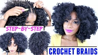 How To Crochet Braids StepbyStep Tutorial  XPression Cuevana Bounce [upl. by Nylcoj]