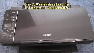 Reset Epson Stylus SX215 Waste Ink Pad Counter [upl. by Ahsii]