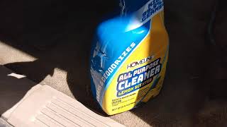 homeline all purpose cleaner test review on dirty interior carpet [upl. by Anaili313]