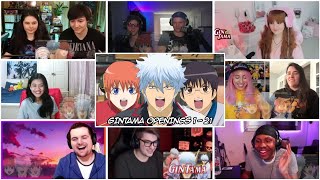 Gintama Openings 1  21  Reaction Mashup [upl. by Niatsirk447]