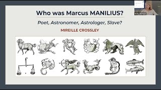 Who was Marcus Manilius  by Mireille Crossley AA conference talk 2024 [upl. by Guillaume]