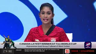 Canada latest winners at T20 World Cup  SportsMax Zone [upl. by Ihsorih]