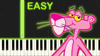 THE PINK PANTHER  EASY Piano Tutorial [upl. by Warila736]