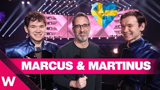 🇸🇪 Marcus amp Martinus  quotUnforgettablequot  Melodifestivalen 2024  INTERVIEW before heat 5 [upl. by Assiluy]