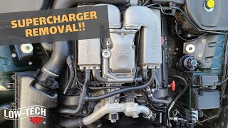 Jaguar XJR Supercharger Removal Part 1 [upl. by Sivrahc]