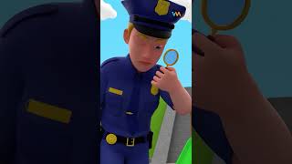 Police Officer Song  Where is my sister  Rosoo Nursery Rhymes kidssongs shorts [upl. by Draned]