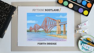 Sketching Scotland  Learn to Draw The Forth Bridge  Ep1 [upl. by Freddi70]