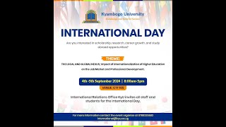 KYAMBOGO UNIVERSITY INTERNATIONAL DAY  Wednesday 04SEPT2024 [upl. by Notneuq]