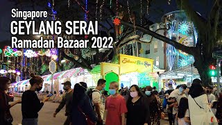 Singapore  Geylang Serai Ramadan Bazaar 2022 4K [upl. by Nalepka]