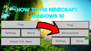 HOW TO FIX MINECRAFT WINDOWS 10 UNLOCK FULL GAME [upl. by Risteau]