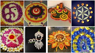 TOP 80 Flower Rangoli Designs Diwali Special Latest Rangoli Ideas Diwali 2020 [upl. by Simaj651]