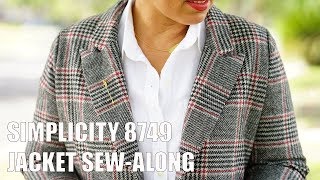 SIMPLICITY PATTERN 8749 SEWALONG THE JACKET [upl. by Gnues850]