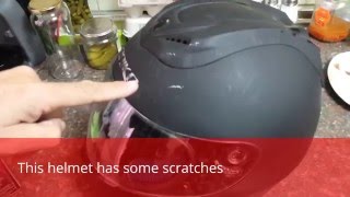 How to remove scratches from a helmet [upl. by Ahsha]